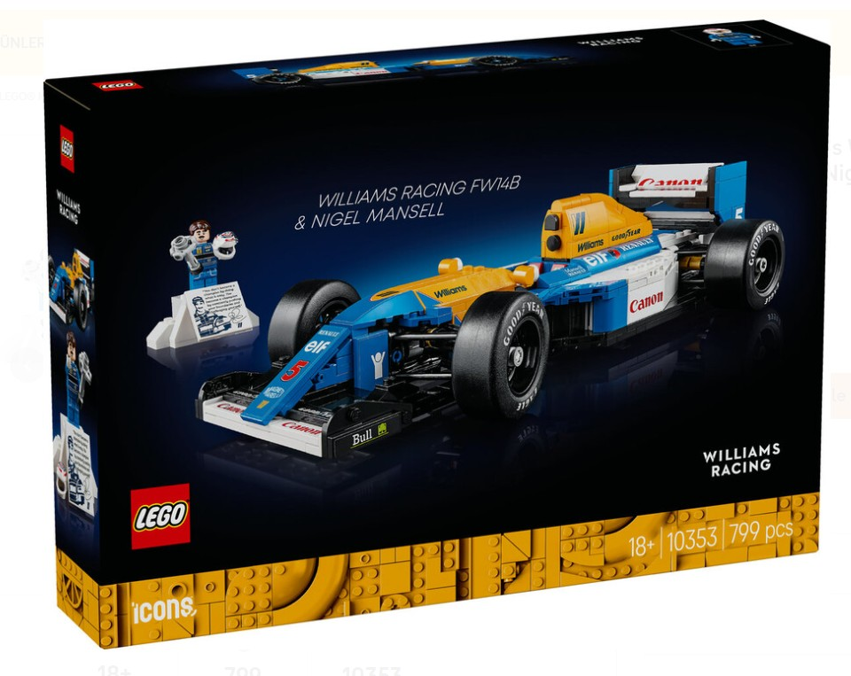 Lego icons Williams Racing FW14B ve Nigel Mansell 10353