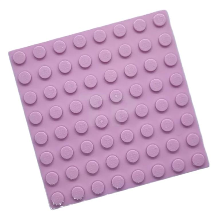 Lego 6396074 Plate, Modified 8 x 8 with Double-Sided Adhesive Tape on Back