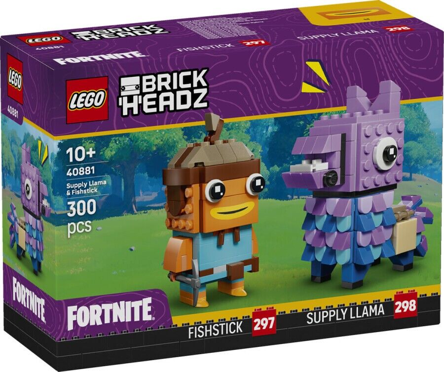 Lego Brickheadz Fortnite Mühimmat Laması ve Japon Balığı Figürleri 40881