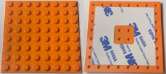 Lego 6396071 Plate, Modified 8 x 8 with Double-Sided Adhesive Tape on Back