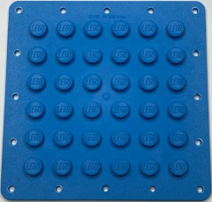 Lego 6395359 Plate, Modified 6 x 6 Flexible Rubber with Stitching Holes Dark Azure
