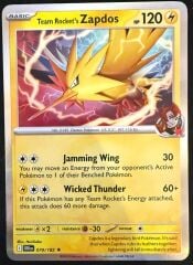 Pokemon Destined Rivals Single Kart Team Rocket's Zapdos 070/185 (Holo)