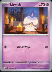 Pokemon Mega Evolution Pitch Black Single Kart Litwick (RH) 036/084