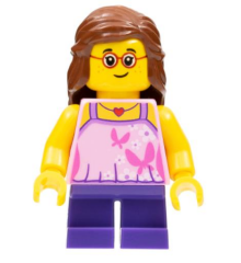 Lego Minifigür Child Girl Bright Pink Top cty0767