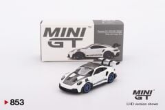 Mini GT Porsche 911 (992) GT3 RS Weissach Package White with Indigo Blue 853