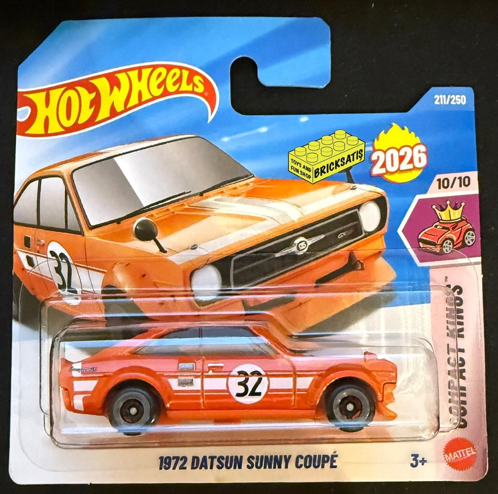 Hot Wheels Tekli Arabalar 1972 Datsun Sunny Coupe JJH66 (Compact Kings)