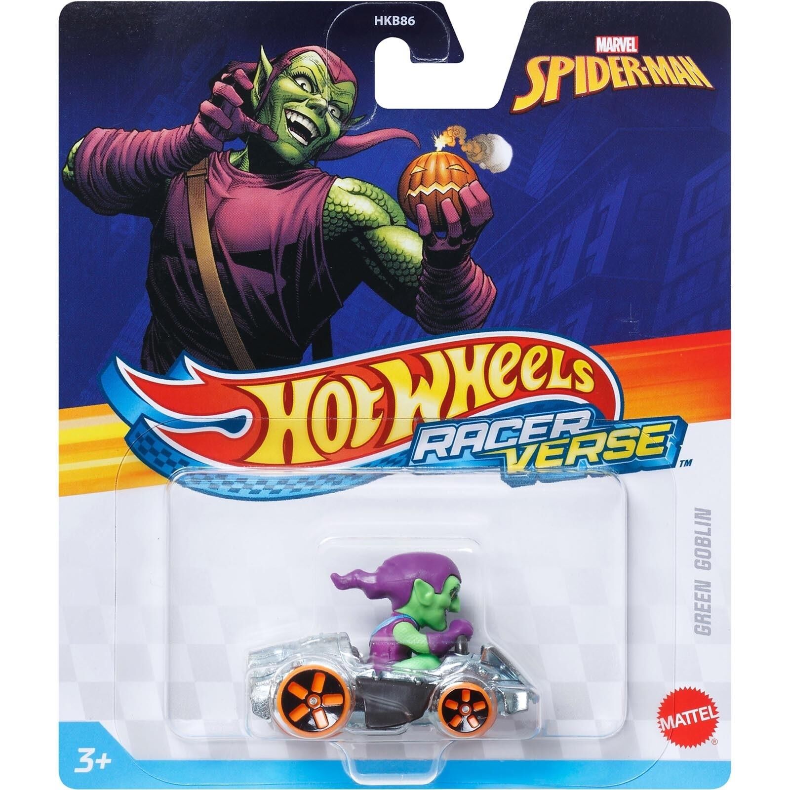 Hot Wheels RacerVerse Spiderman Green Goblin JBK22