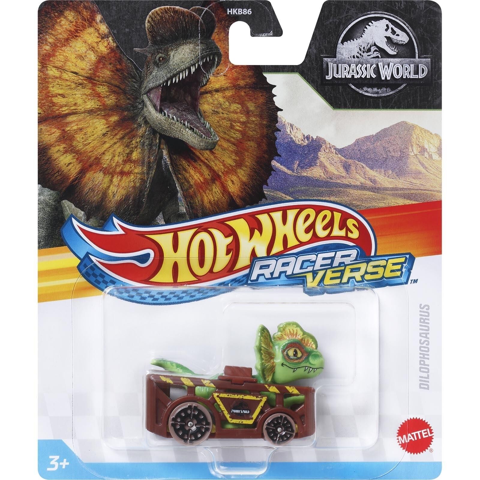 Hot Wheels RacerVerse Jurassic World Dilophosaurus HKD34