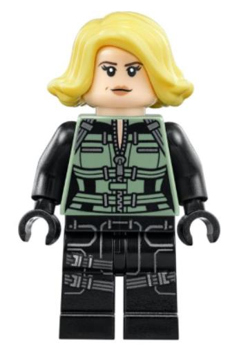 Lego Minifigür Black Widow Black Jumpsuit sh0494