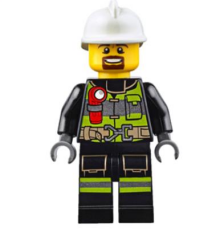 Lego Minifigür Fire Reflective Stripes cty0635