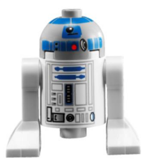 Lego Minifigür Astromech Droid R2-D2 Light Bluish Gray Head sw0217