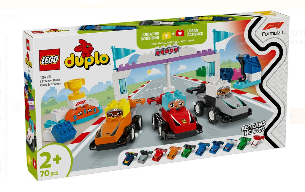 Lego Duplo F1 Takımı Yarış Arabaları ve Sürücüler 10445