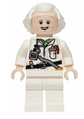 Lego Minifigür Doc Brown - Long Hair, Tool Belt sc139