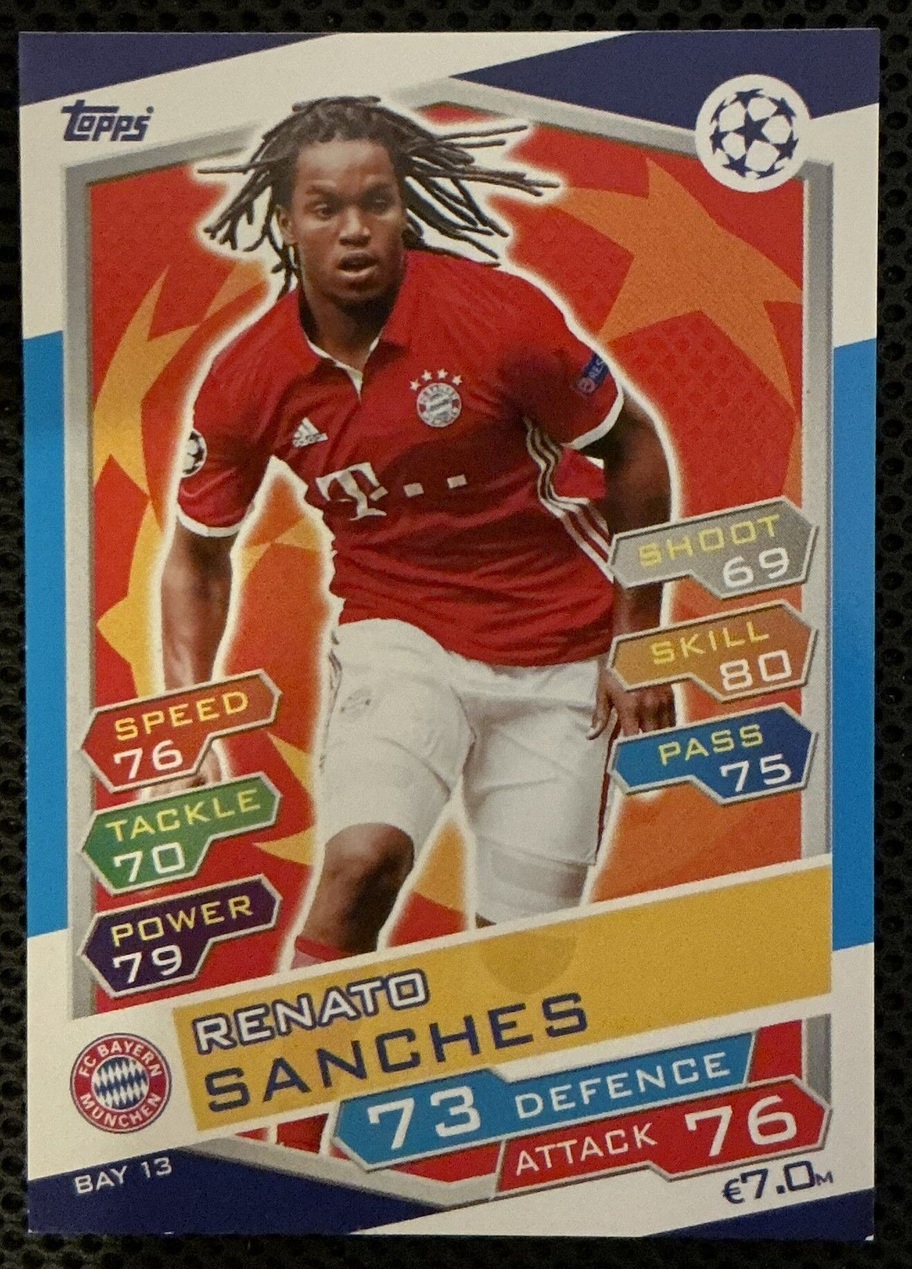 Topps Match Attax Single Kart 2016-17 UEFA Champions League Renato Sanches