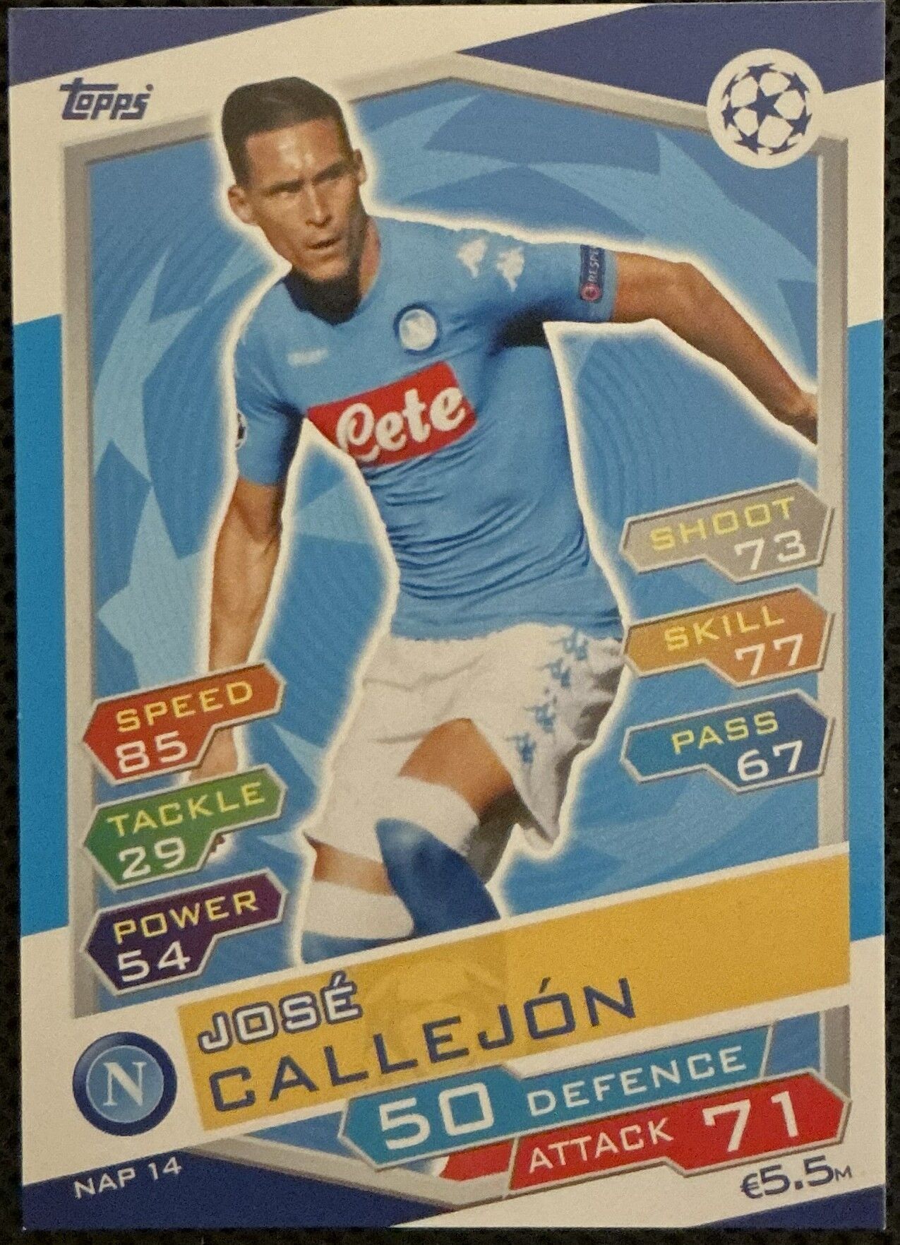 Topps Match Attax Single Kart 2016-17 UEFA Champions League José Callejón