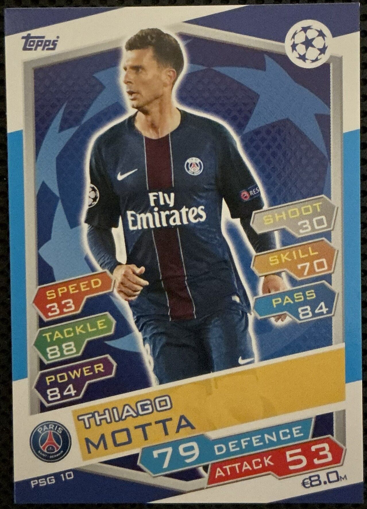 Topps Match Attax Single Kart 2016-17 UEFA Champions League Thiago Motta