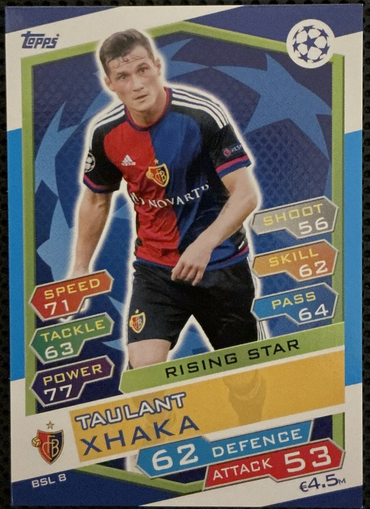 Topps Match Attax Single Kart 2016-17 UEFA Champions League Taulant Xhaka