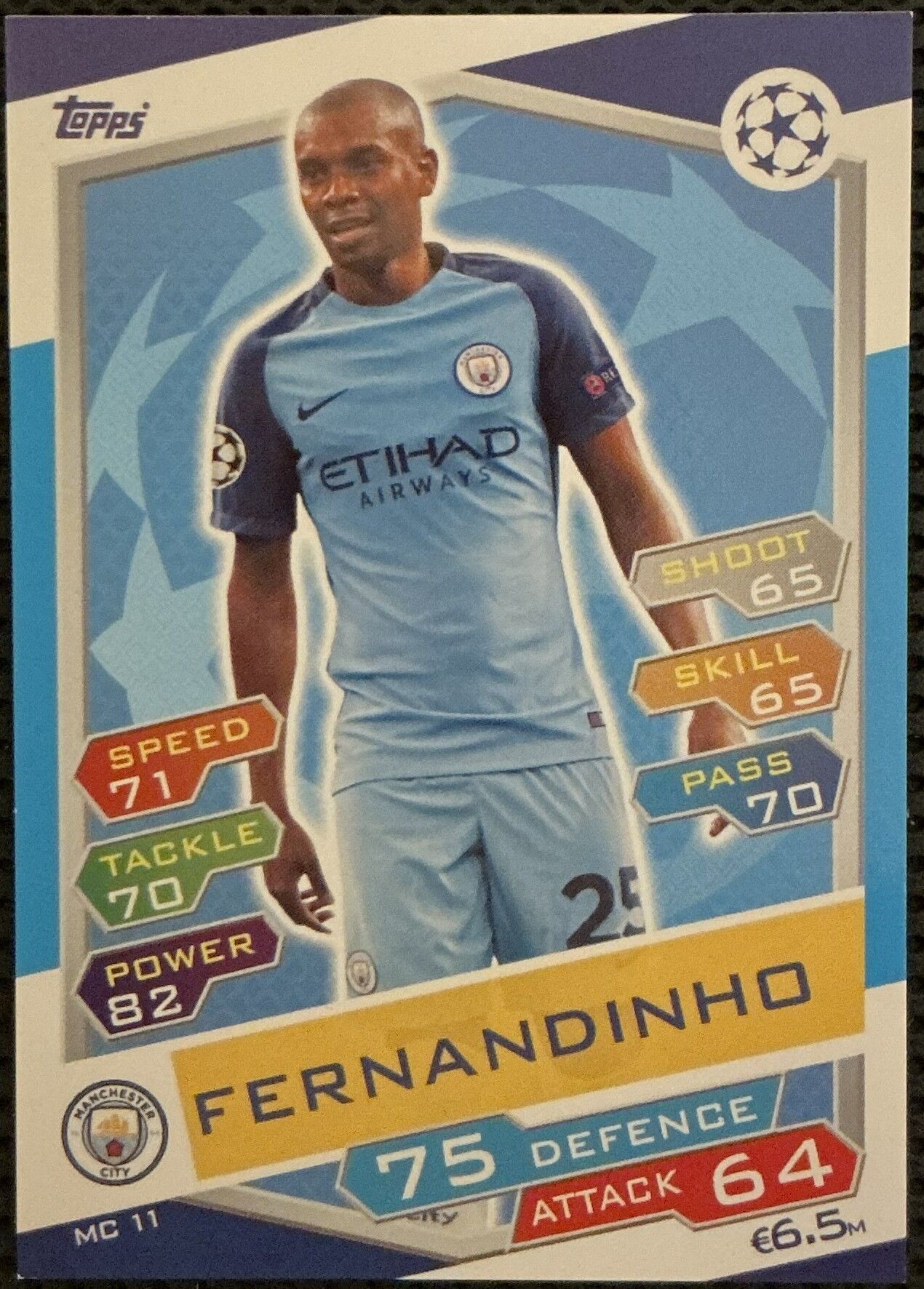 Topps Match Attax Single Kart 2016-17 UEFA Champions League Fernandinho