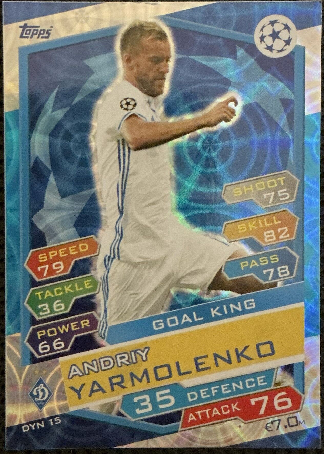 Topps Match Attax Single Kart 2016-17 UEFA Champions Andriy Yarmolenko